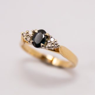 9ct Sapphire and Diamond Ring_0