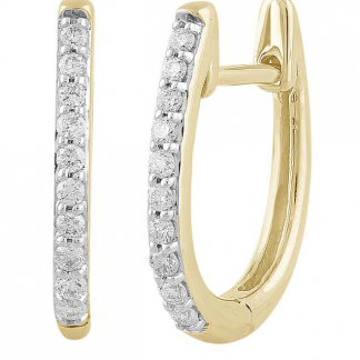 9ct Yellow Gold 0.15ct Diamond Earrings_0