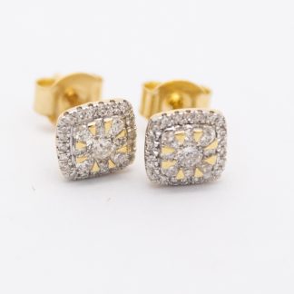 9ct Yellow Gold 0.33ct Diamond Earrings_0