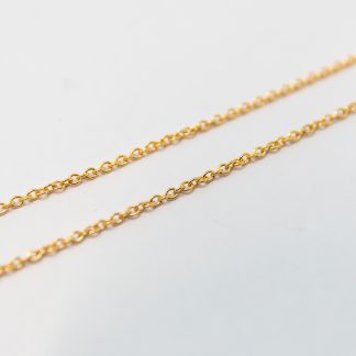 9ct Yellow Gold Adjustable Plain Cable Chain_0
