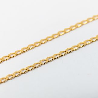 9ct Yellow Gold Diamond Cut Long Curb Chain_0