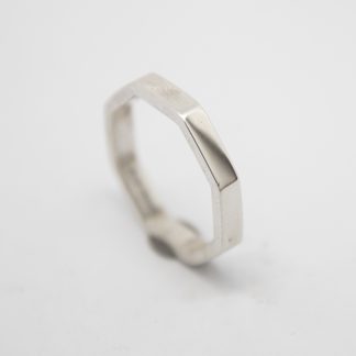 Stg Hex Band Ring_0