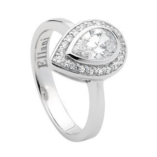 STG CZ Pear with CZ surround ring_0