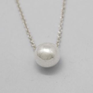 Stg/silver Ball Necklace_0
