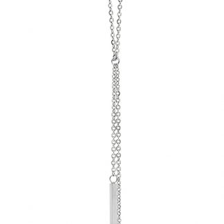 Stainless Steel 2 x Drop Bar Necklace_0