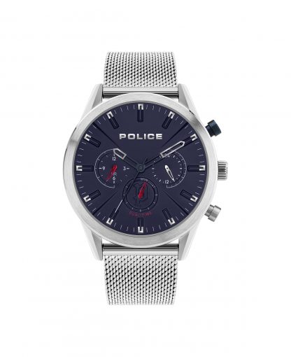 Police Blue Dial Mesh Band_0