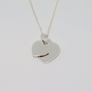 Sterling Silver double heart pendant_0
