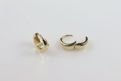 9ct Yellow Gold Tappered Huggies_0
