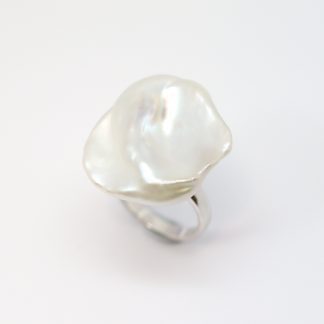 Stg/silver Pearl Ring_0