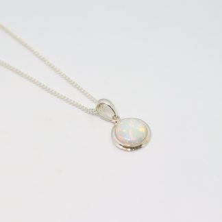 Stg White Opal Pendant_0