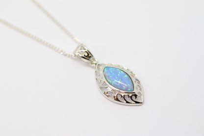 Stg/silver Manufactured Opal Pendant_0