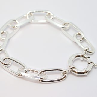 Stg/silver Long Link Bracelet_0