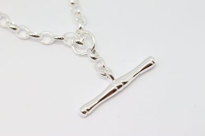 Stg/silver T-Bar Necklace_0