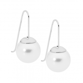 S/Steel Drop Earrings with Shell Pearl_0