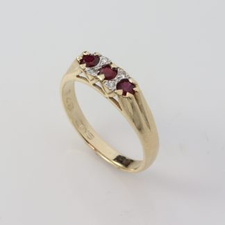 9ct Ruby & Diamond Ring_0