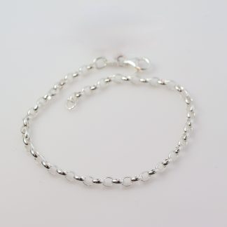 Stg/silver Oval Belcher Bracelet_0