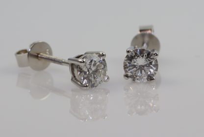 18ct White Gold Lab Grown Diamond Earring_0