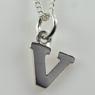 Stg Letter V Pendant_0