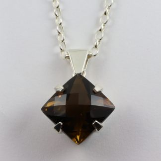 Stg Smokey Quartz Pendant (Chain not included)_0