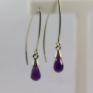 Stg Briolette Amethsyt Earrings_0