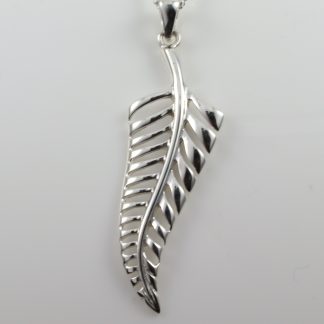 Stg/silver Fern Leaf Pendant_0