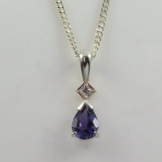 Stg/silver Iolite Pendant_0