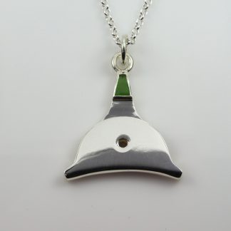 Stg Shepherds Whistle With NZ Greenstone Insert_0