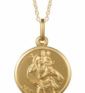 9ct Yellow St Christopher Pendant_0