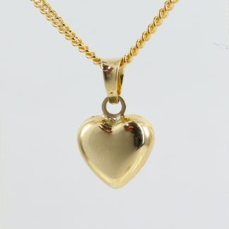 9ct Textured Puffed Heart Pendant_0