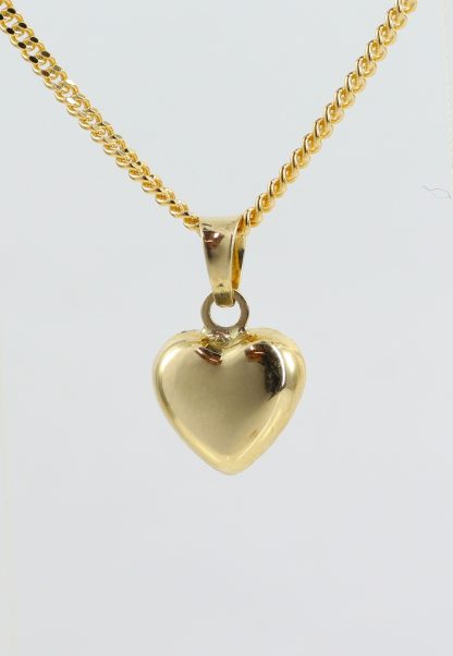 9ct Textured Puffed Heart Pendant_0