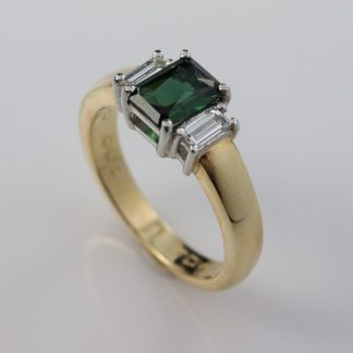9ct Tourmaline & Diamond Ring_0