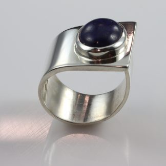 STG Flat Top Ring With Lapis_0