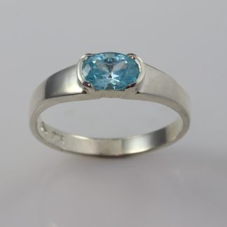 Stg Light Blue CZ Ring_0