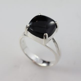 Stg/Silver Black Onyx Ring_0