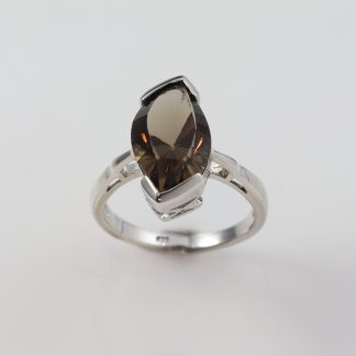 Stg/silver Smokey Quartz Ring_0