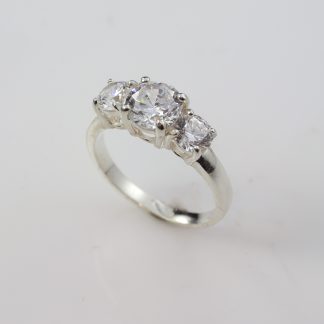 Stg/silver Cubic Zirconia Ring_0