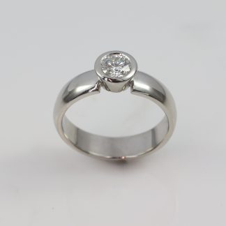 Platinum 0.50ct Rub Set Ring_0