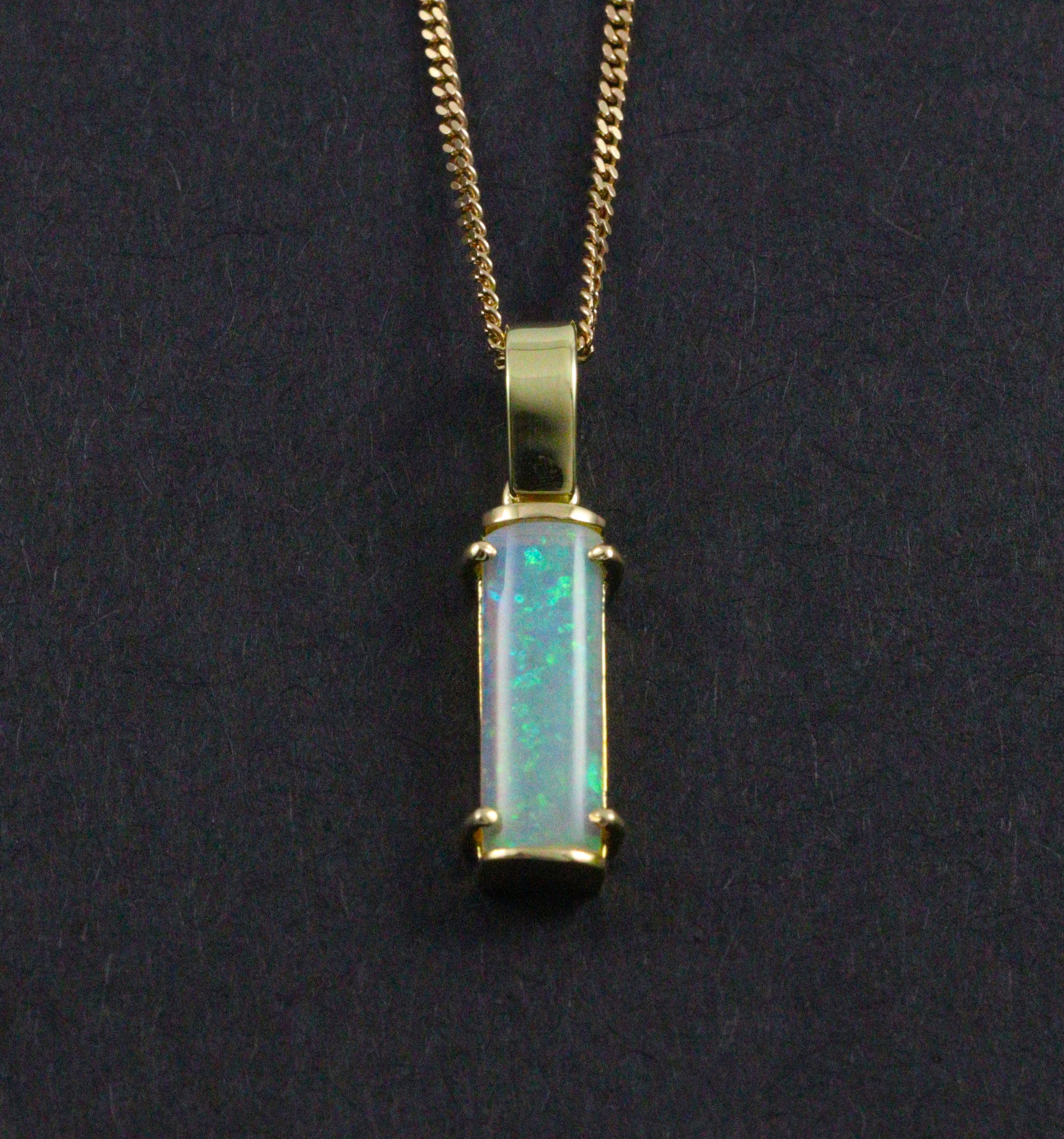 14ct Opal Tube Pendant w/ Bail_0