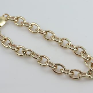 9ct Yellow Gold Oval Link Bracelet_0