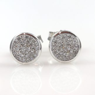 9ct White Gold Multi Diamond Studs_0