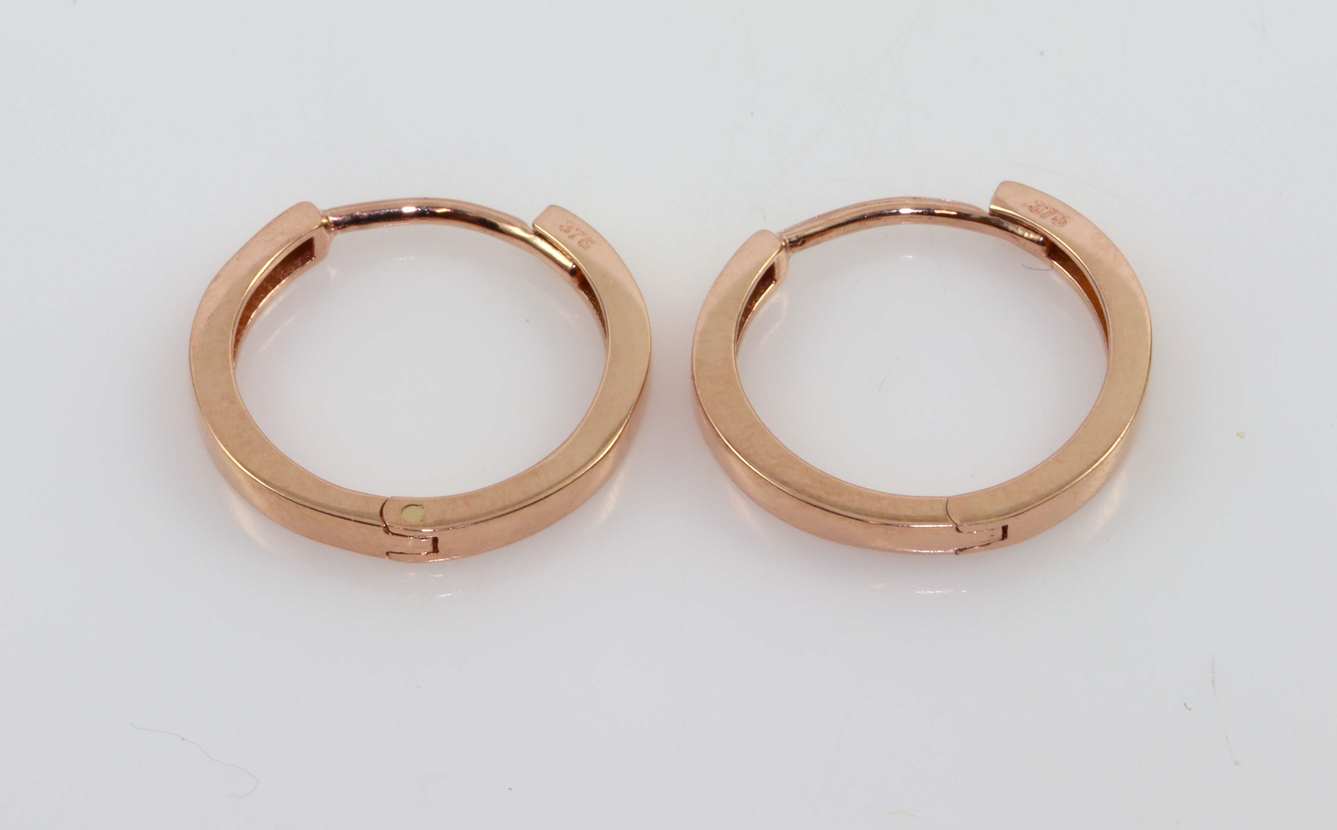 9ct Rose Gold Huggies_0