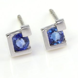 9ct Ceylonese Sapphire Earrings_0