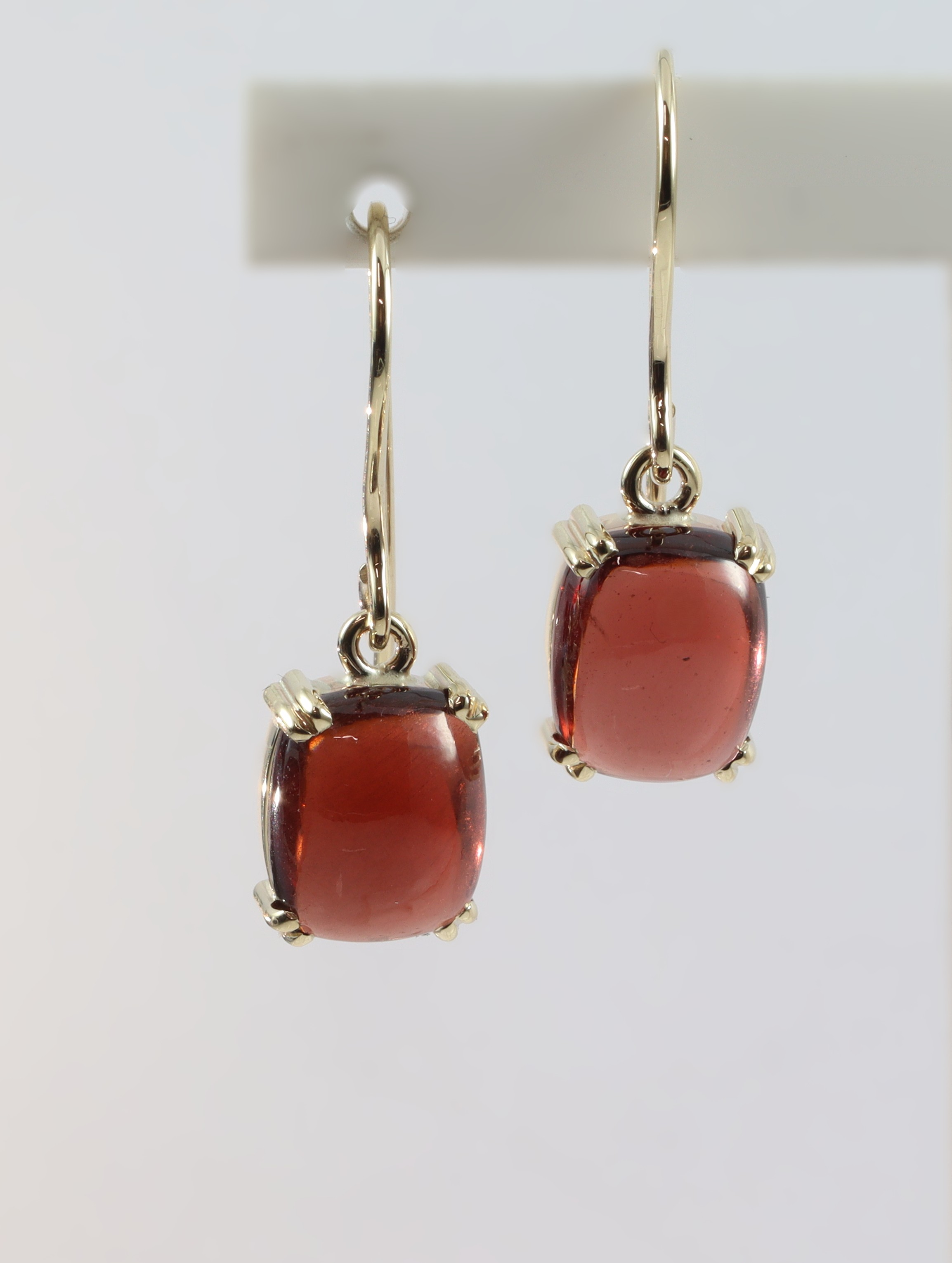 9ct Garnet Hook Earrings_0