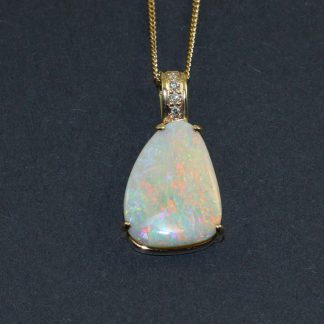 9ct Opal 17x13mm Freeform w/Diamond Bail_0