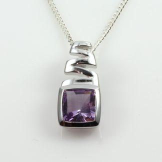 Stg/silver Amethyst Pendant_0