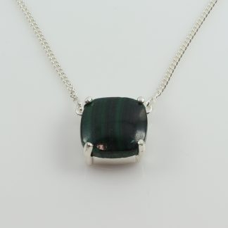 Stg/silver Malachite Necklace_0