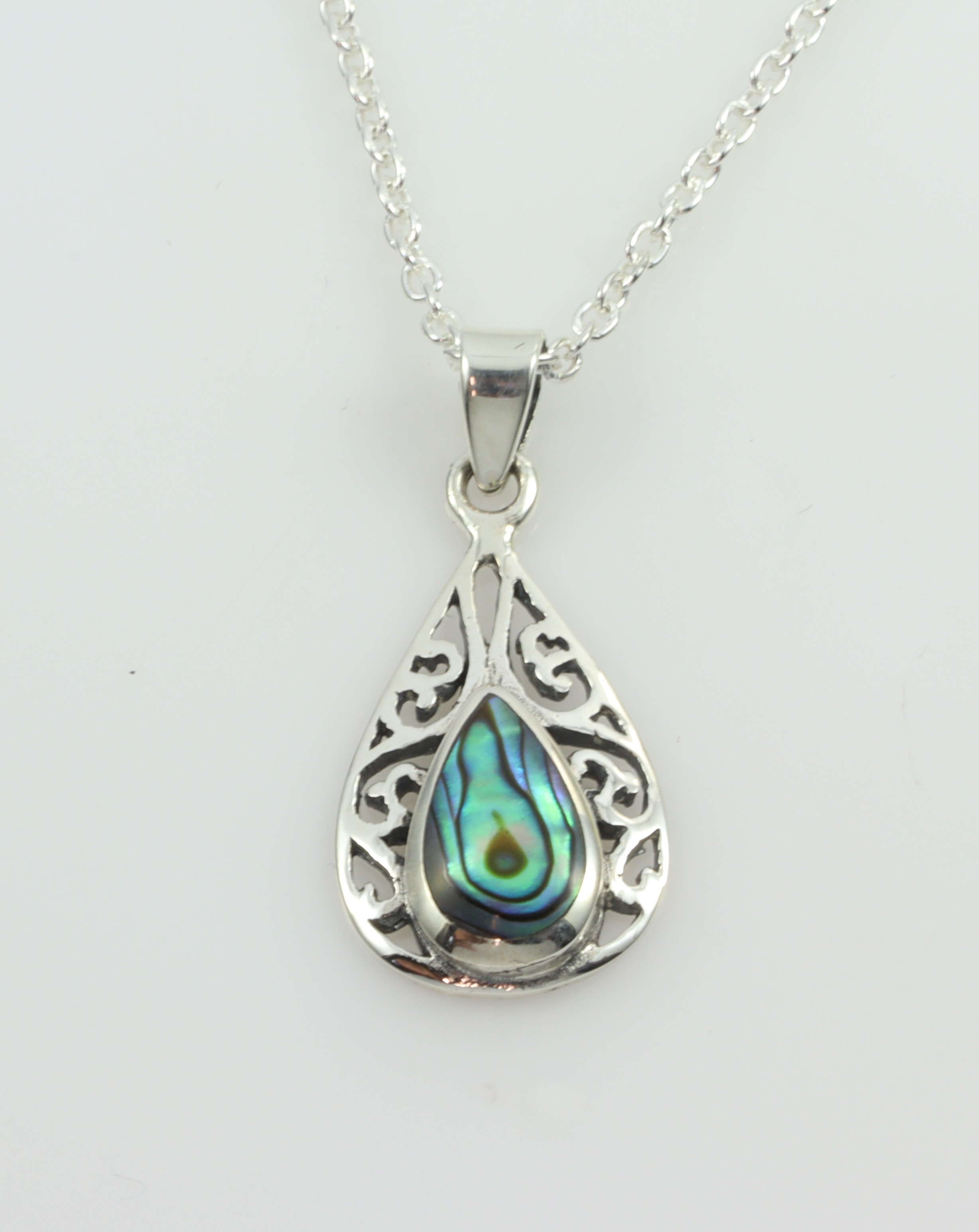 Stg/silver Paua Pendant_0