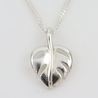 Stg/silver Leaf Pendant_0