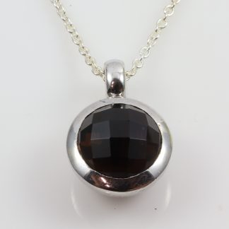 Stg/silver Smoky Quartz Pendant_0