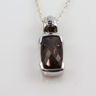 Stg/silver Smoky Quartz Pendant_0